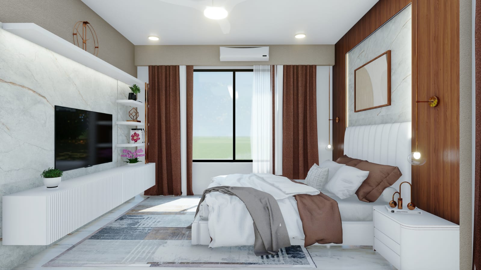 Grand Dale Master Bedroom – Premium Villa Interiors